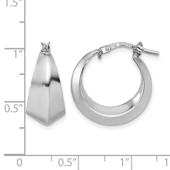 Leslie's Sterling Silver Polished Hoop Earrings