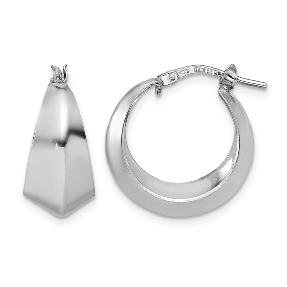 Leslie's Sterling Silver Polished Hoop Earrings