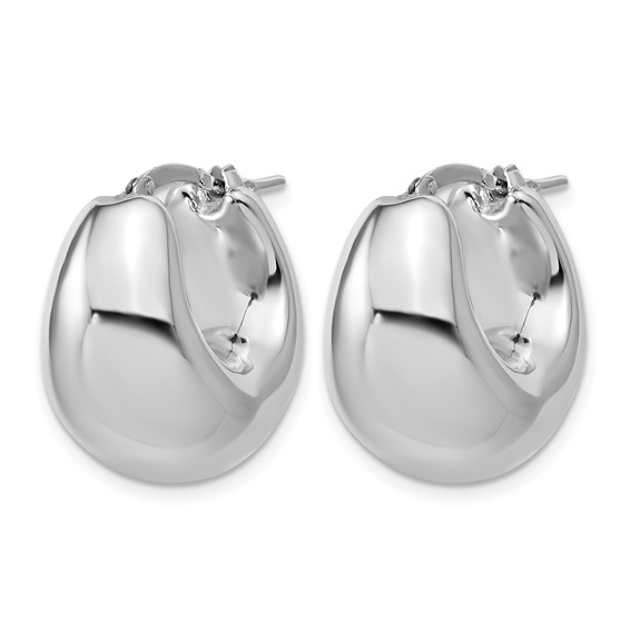 Leslie's Sterling Silver Polished Hoop Earrings