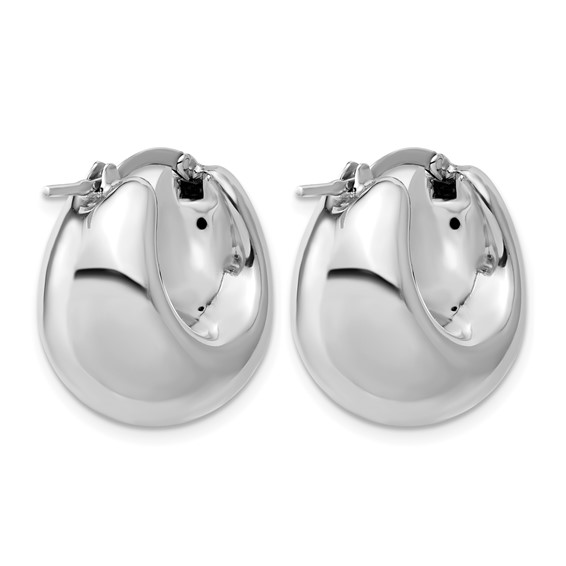 Leslie's Sterling Silver Polished Hoop Earrings