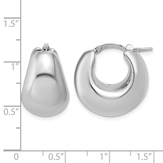 Leslie's Sterling Silver Polished Hoop Earrings