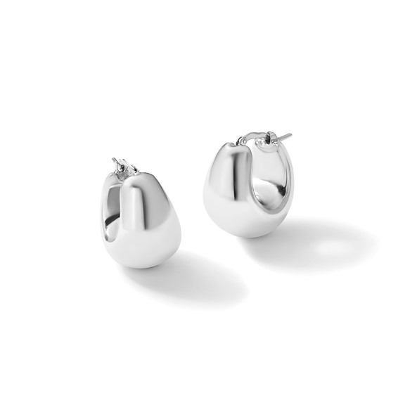 Leslie's Sterling Silver Polished Hoop Earrings