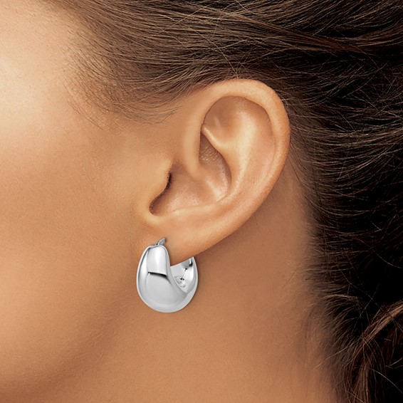 Leslie's Sterling Silver Polished Hoop Earrings