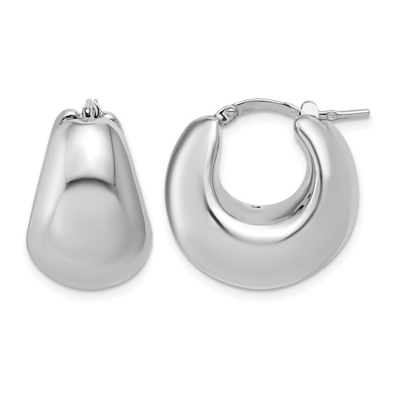 Leslie's Sterling Silver Polished Hoop Earrings