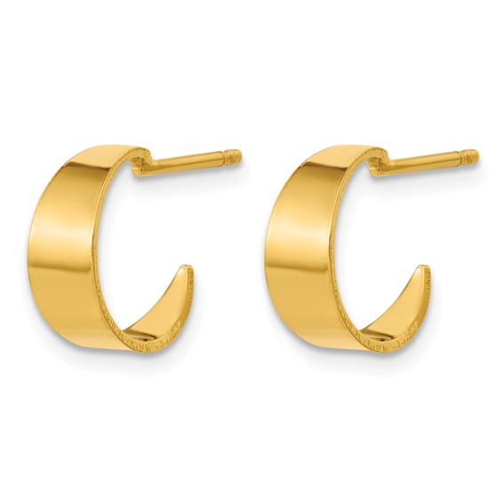 Leslie's Sterling Silver Polished J-Hoop Earrings