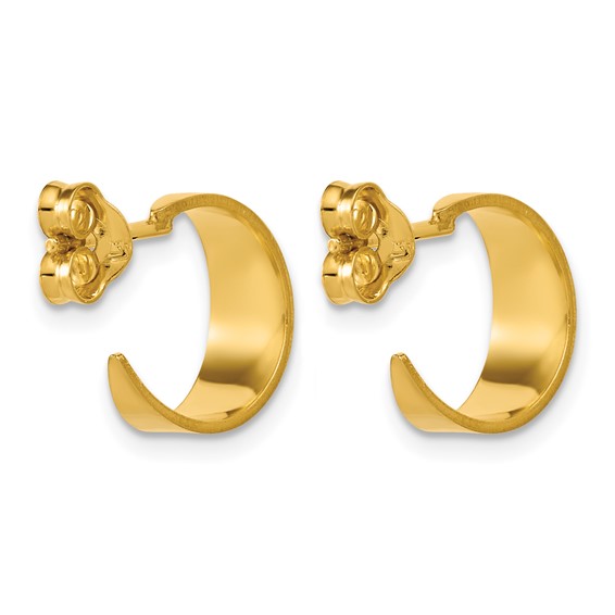 Leslie's Sterling Silver Polished J-Hoop Earrings