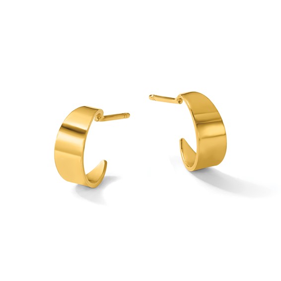 Leslie's Sterling Silver Polished J-Hoop Earrings