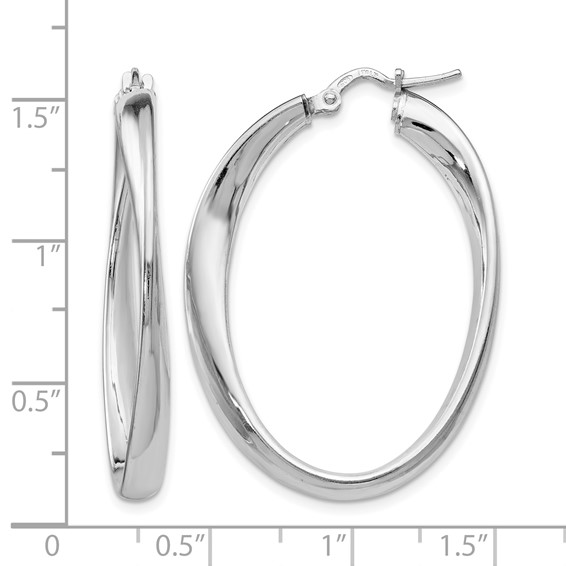 Leslie's Sterling Silver Oval Hoop Earrings