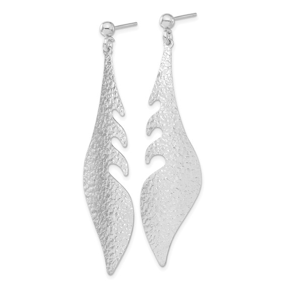 Leslie's Sterling Silver Polished and Textured Post Dangle Earrings