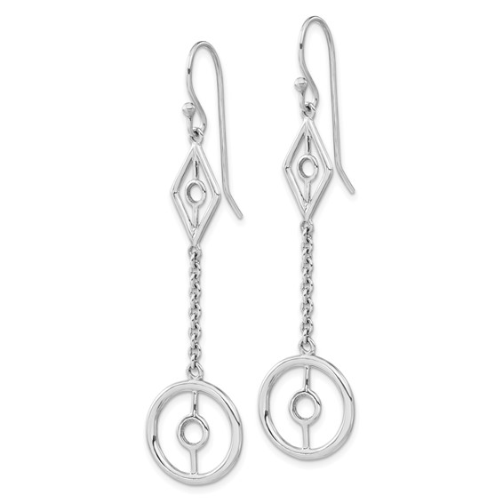 Leslie's Sterling Silver Polished Geometric Dangle Earrings
