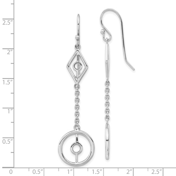 Leslie's Sterling Silver Polished Geometric Dangle Earrings