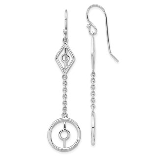 Leslie's Sterling Silver Polished Geometric Dangle Earrings