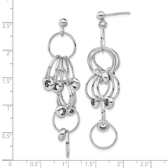 Leslie's Sterling Silver Polished Post Dangle Link Earrings
