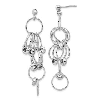 Leslie's Sterling Silver Polished Post Dangle Link Earrings