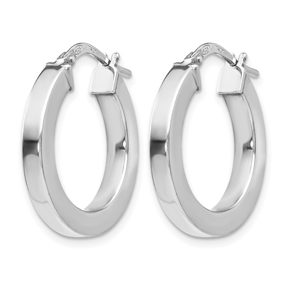 Leslie's Sterling Silver Polished 3.00mm Round Hoop Earrings