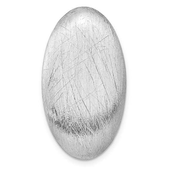 Leslie's Sterling Silver Scratch Finish Pendant Chain Slide