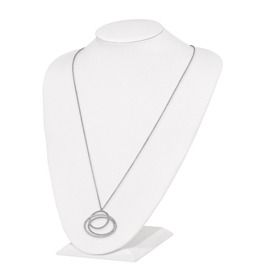 Leslie's Sterling Silver Rhodium Brushed & Polished Necklace