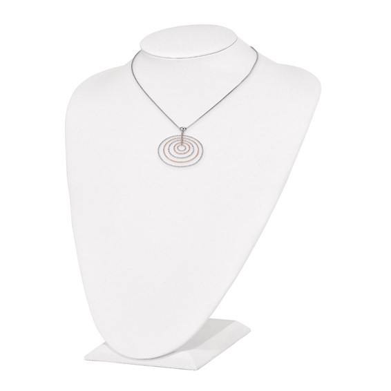 Leslie's Sterling Silver Rose Gold-Plated D/C w/1in ext. Necklace