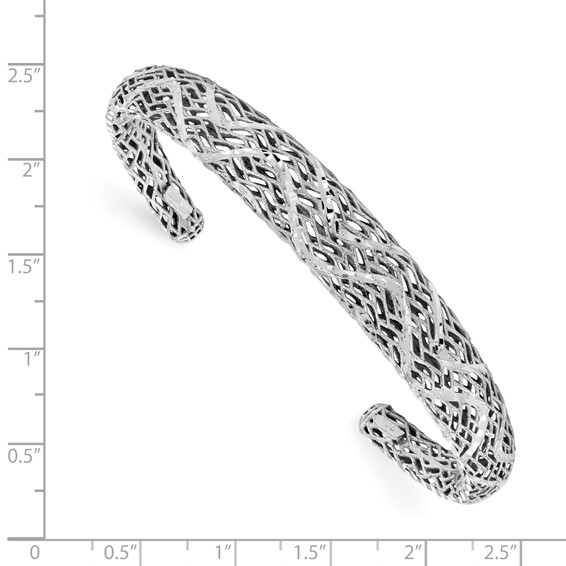 Leslie's Sterling Silver Polished D/C Bangle
