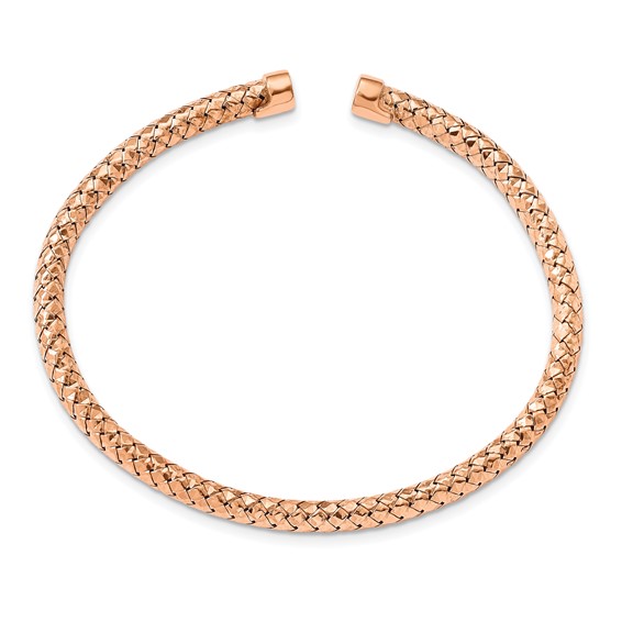Leslie's Sterling Silver Rose Gold-plated Cuff Bracelet