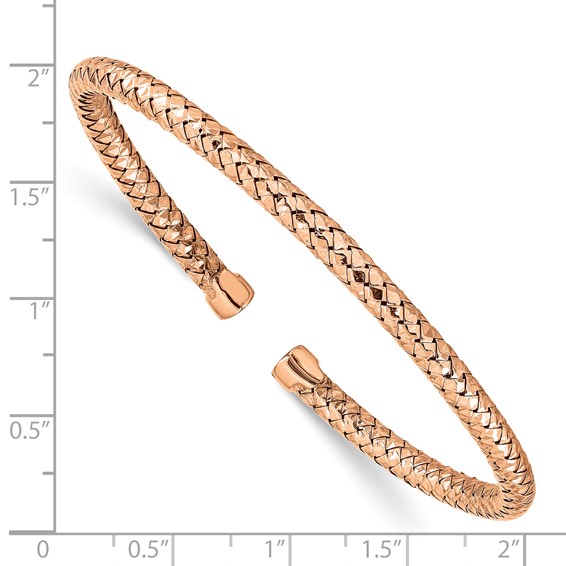 Leslie's Sterling Silver Rose Gold-plated Cuff Bracelet
