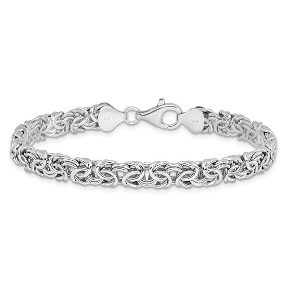 Leslie's Sterling Silver Rhodium-plated Fancy Bracelet