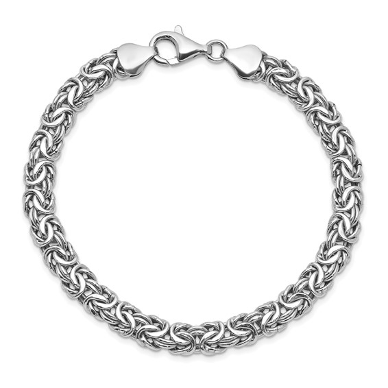 Leslie's Sterling Silver Rhodium-plated Fancy Bracelet