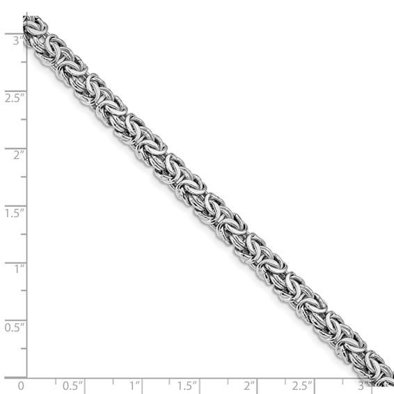 Leslie's Sterling Silver Rhodium-plated Fancy Bracelet