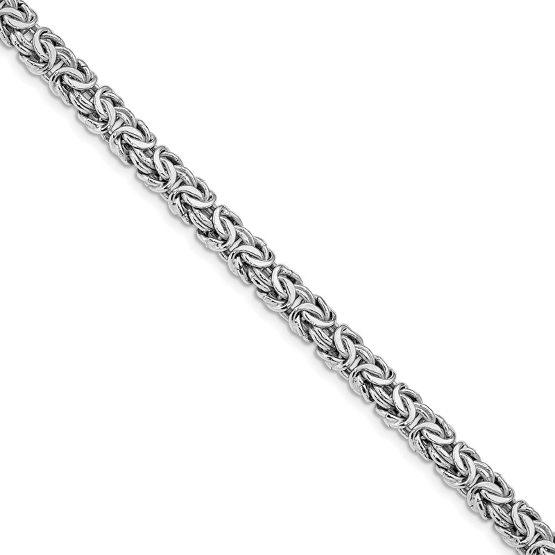 Sterling Silver Rhodium-plated Fancy Bracelet