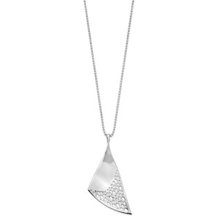 Leslie's Sterling Silver Rhodium-plated w/ 2in ext. Necklace