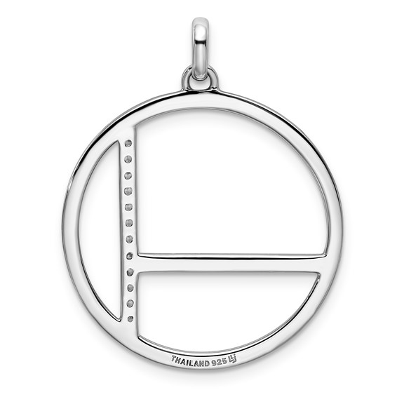 Leslie's Sterling Silver Rhodium-plated CZ Pendant