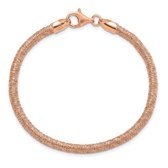 Leslie's Sterling Silver Rose-tone Polished Bracelet
