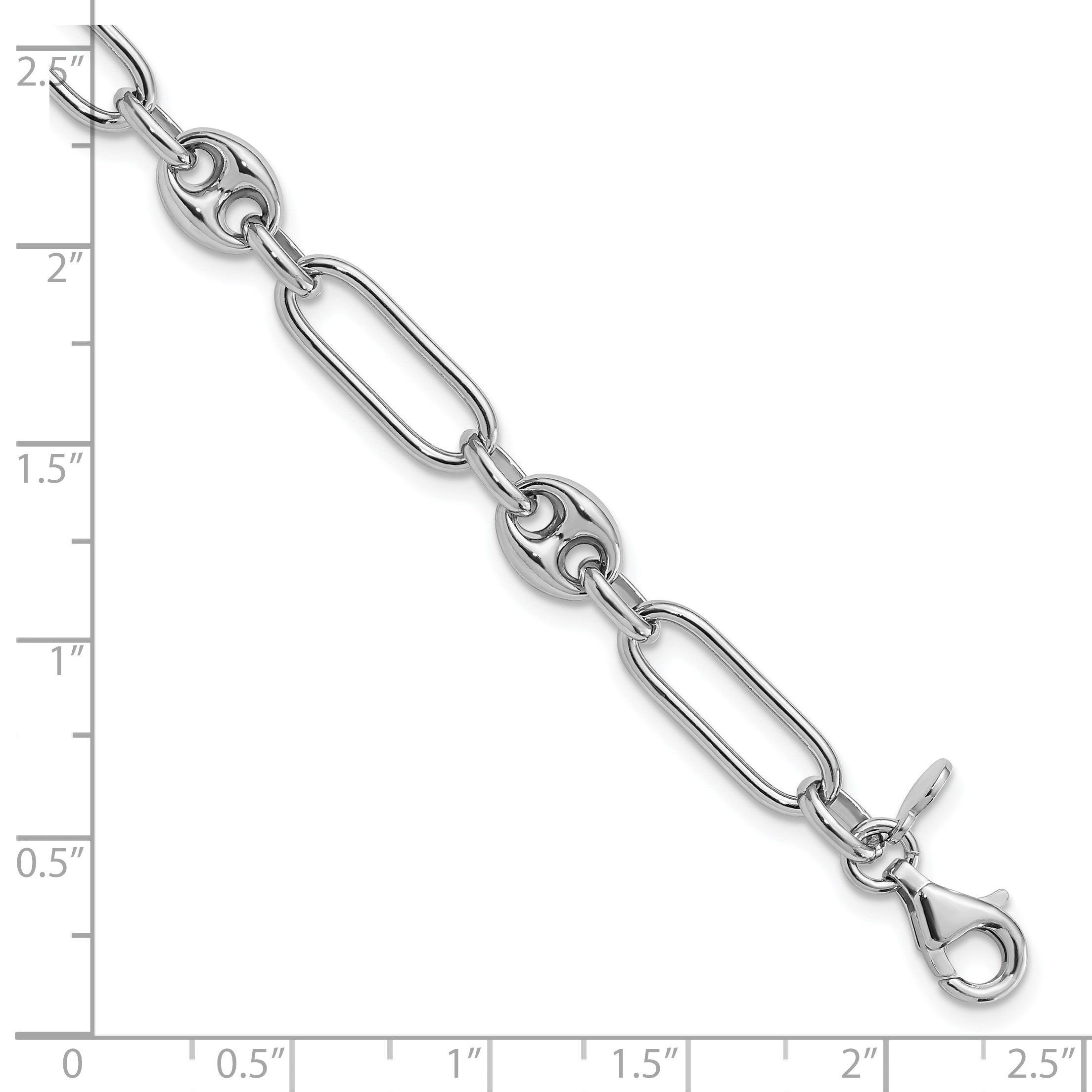 Fancy Link Silver Bracelet