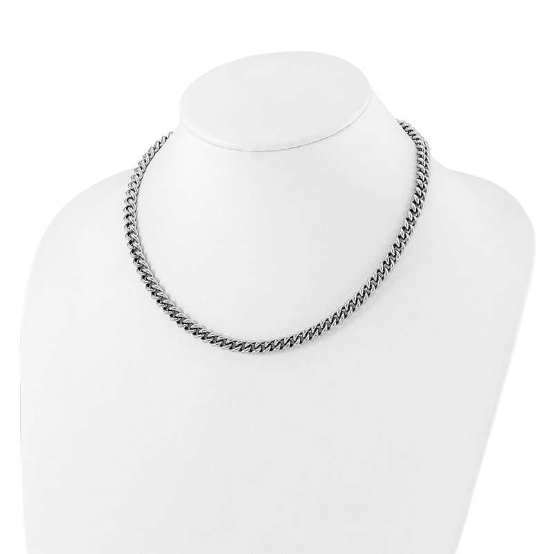 Sterling Silver RH-plated and Rose gold-plated Curb Link Necklace