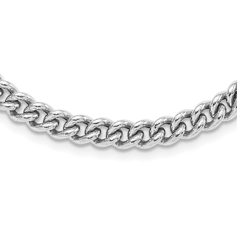 Sterling Silver RH-plated and Rose gold-plated Curb Link Necklace