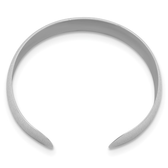 Leslie's Sterling Silver Rhodium-plated Brushed Cuff Bangle