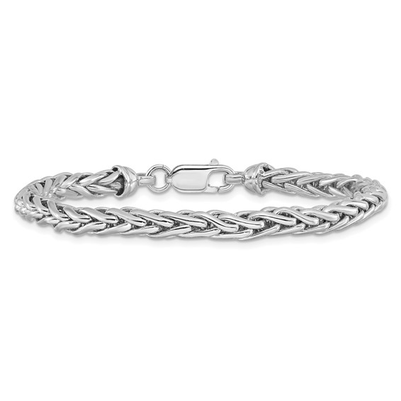 Leslie's Sterling Silver Rhodium-plated 7.5in. Bracelet