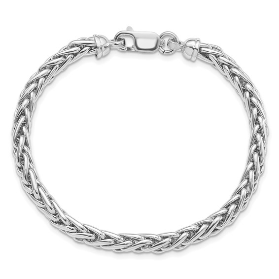 Leslie's Sterling Silver Rhodium-plated 7.5in. Bracelet
