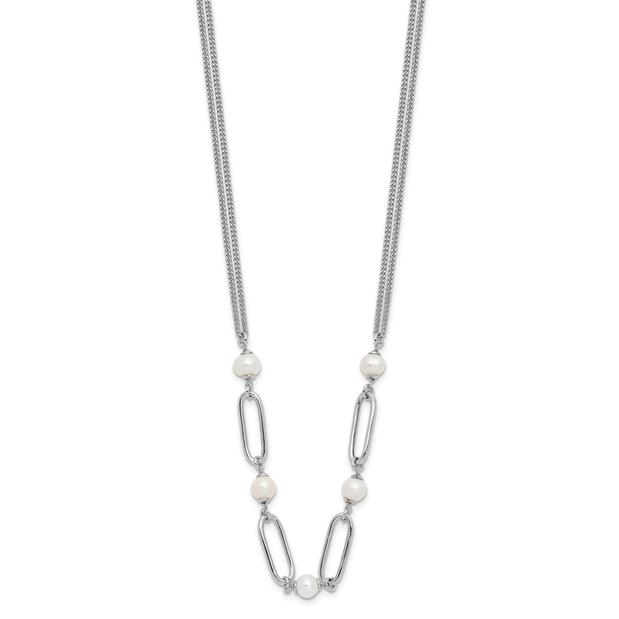 Paperclip and Pearl Necklace