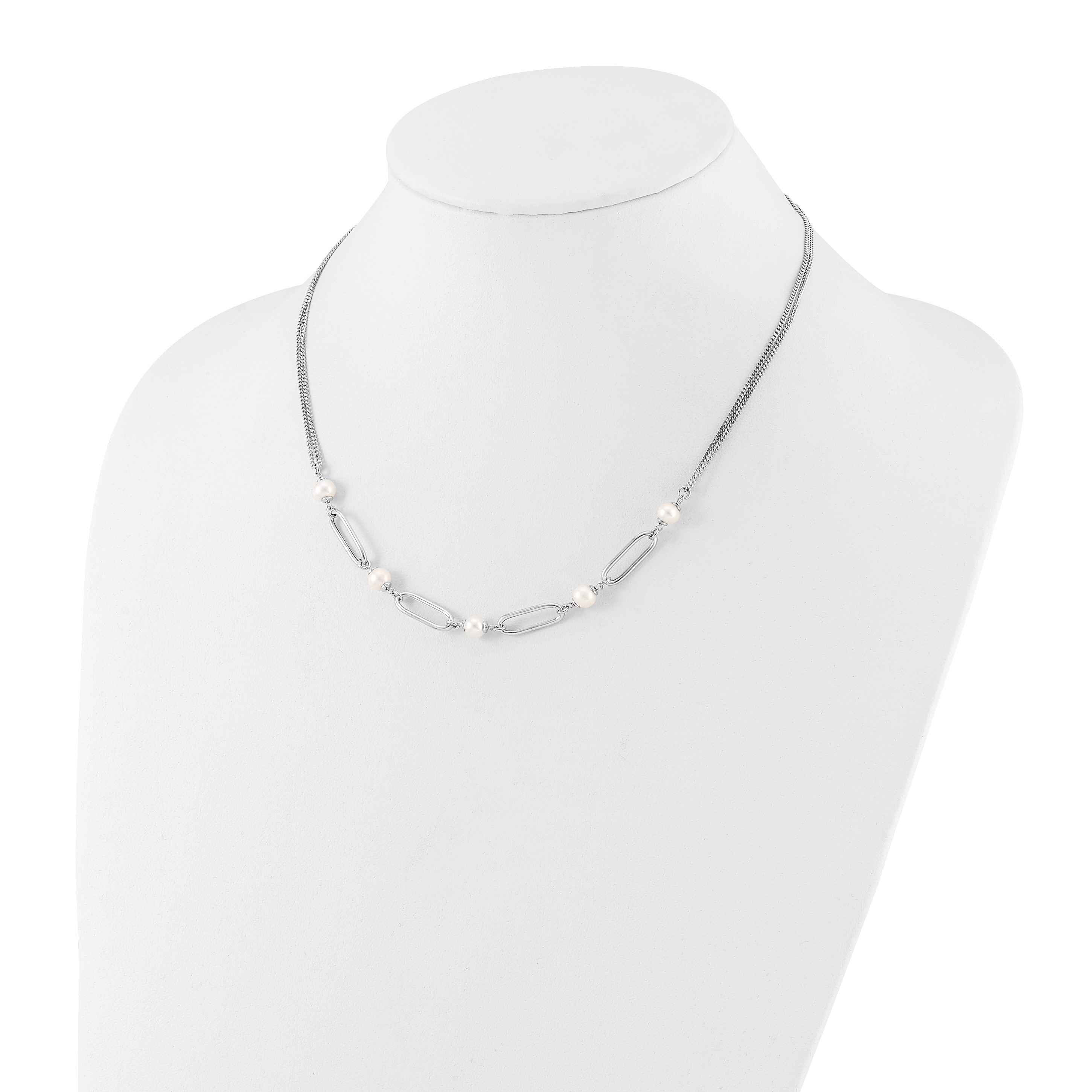 Paperclip and Pearl Necklace