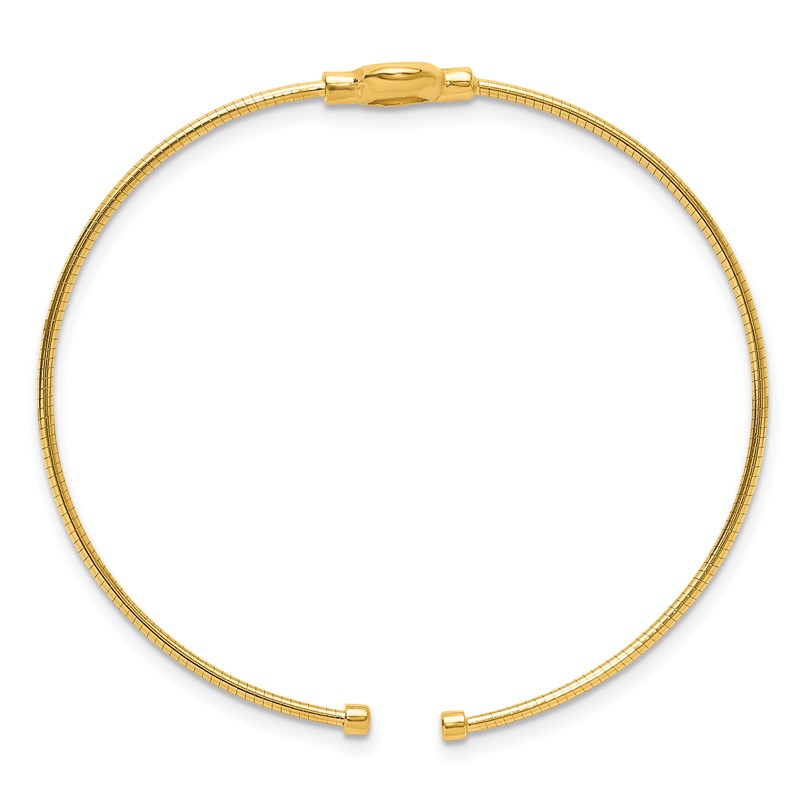 Sterling Silver Gold-plated Polished Opal Cuff Bracelet