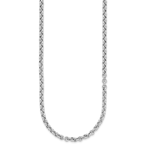 Leslie's Sterling Silver RH-plated Fancy Link Necklace