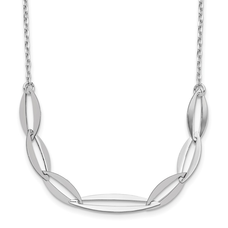Sterling Silver Rhodium-plated with 1.5in ext. Necklace