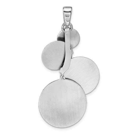 Leslie's SS Radiant Essence Textured Contemporary Circles Pendant
