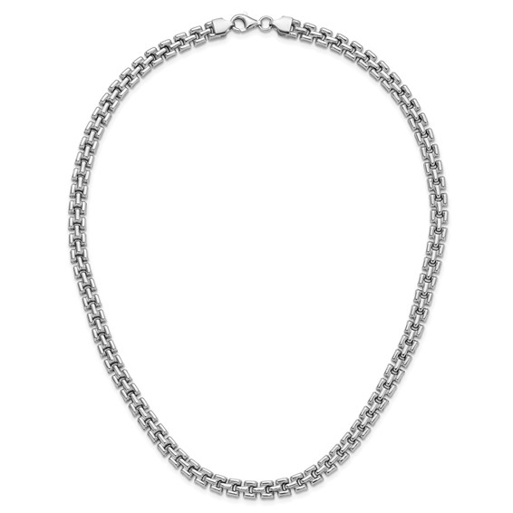 Leslie's Sterling Silver Rhodium-Plated Polished Fancy Link Necklace