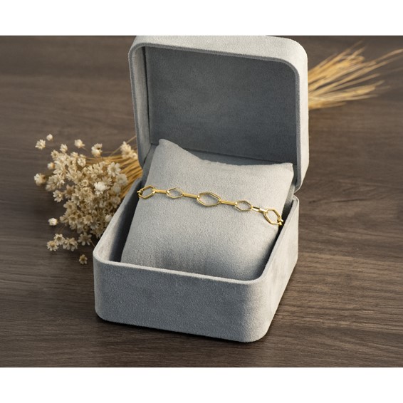 Leslie's Sterling Silver Gold-tone pol. Fancy Link w/1in ext. Bracelet