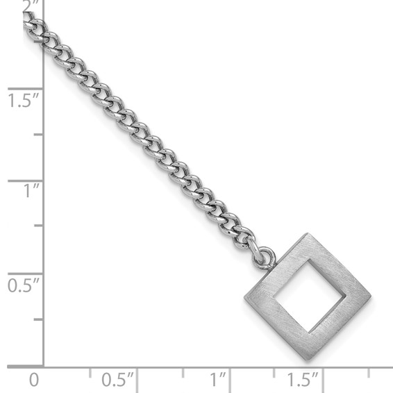 Leslie's Sterling Silver RH-plated Polished Fancy Toggle Bracelet