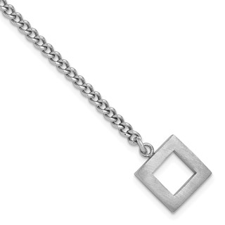 Leslie's Sterling Silver RH-plated Polished Fancy Toggle Bracelet