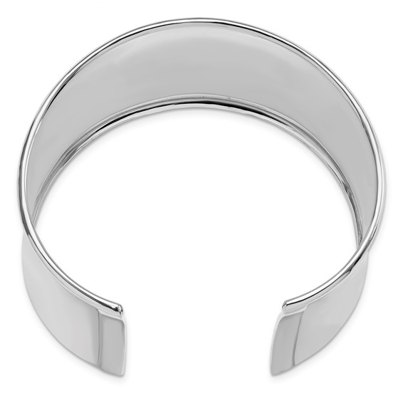 Leslie's Sterling Silver RH-plated Polished Slip-on Bangle