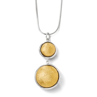 Leslie's Sterling Silver Gold-plated Polished & Laser Textured Pendant